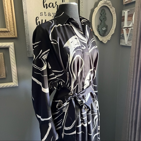 Zara Black Printed Shirt Dress - Picture 10 of 11